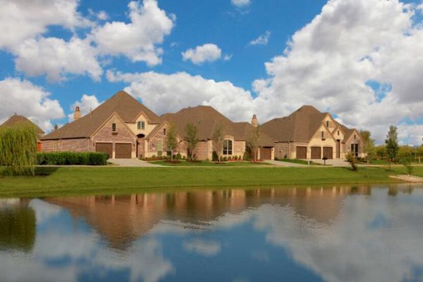 Homes in The Tribute residential community aren’t more than a half-mile from Lewisville...