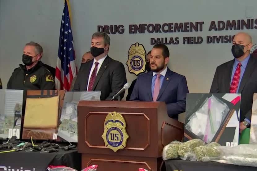 Dallas DEA Special Agent in Charge Eduardo Ch vez talks about Operation Shutdown Corner,...