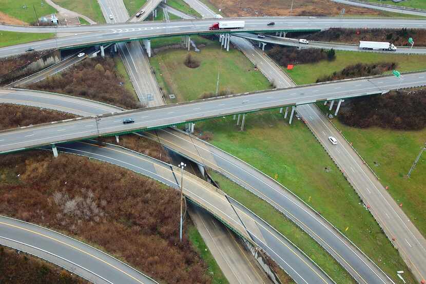 One of the busiest freeway interchanges in Ohio, Interstates 70, 71, and Ohio Rt. 315, were...