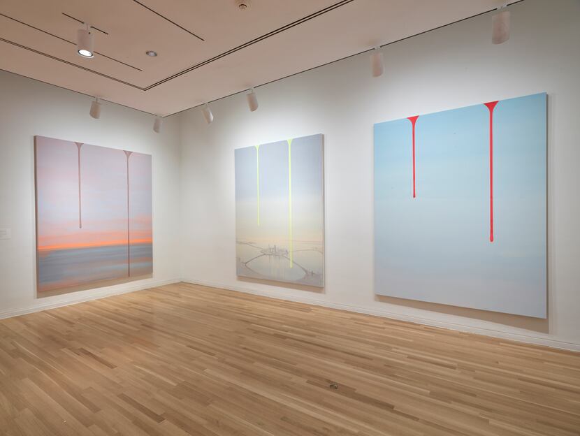 The paintings in Wanda Koop’s “Dreamline” series are all variations on the same theme: a...