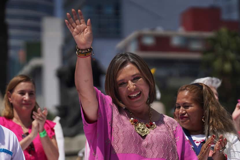La senadora Xóchitl Gálvez, candidata opositora a las elecciones presidenciales de 2024,...