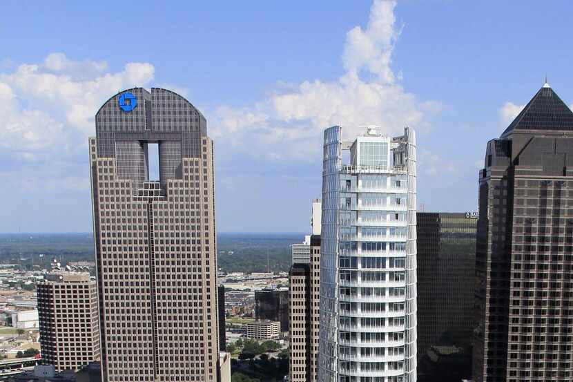 
One of Chase’s Dallas operations is in the Chase Tower (far left) on Ross Avenue.
