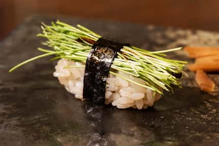 Master sushi chef Tatsuya Sekiguchi's omakase dinners cost $185 per person and contain about...