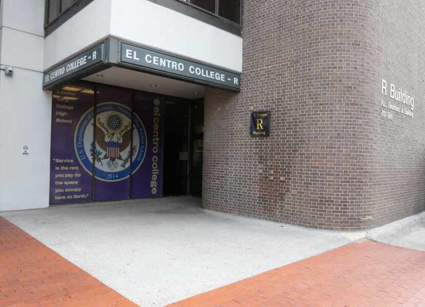 Exterior of the El Centro College R Building in downtown Dallas, Texas photographed Tuesday...