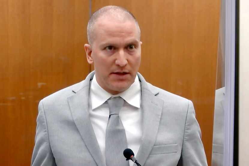 FILE - Former Minneapolis police Officer Derek Chauvin addresses the court as Hennepin...
