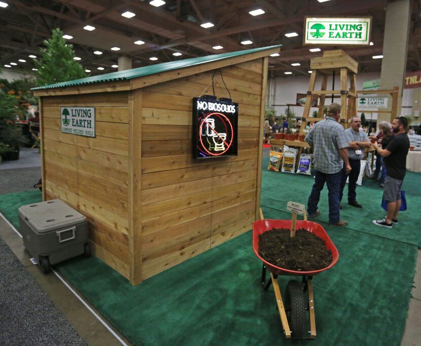 The Living Earth booth at the Texas Nursery and Landscape Association expo