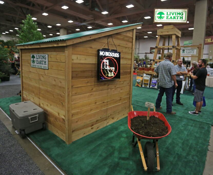 The Living Earth booth at the Texas Nursery and Landscape Association expo