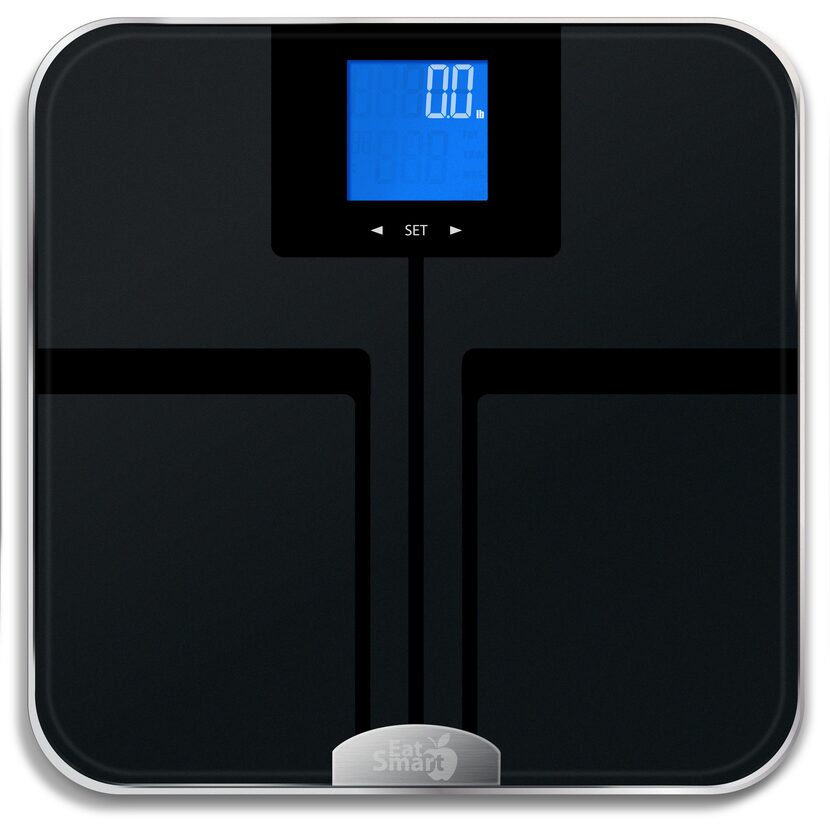 This scale by EatSmart tells not only your weight, but also which percentage of your weight...