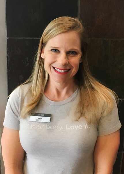 Julie Kuehn, registered dietitian and personal trainer at Life Time gym in Allen, advocates...