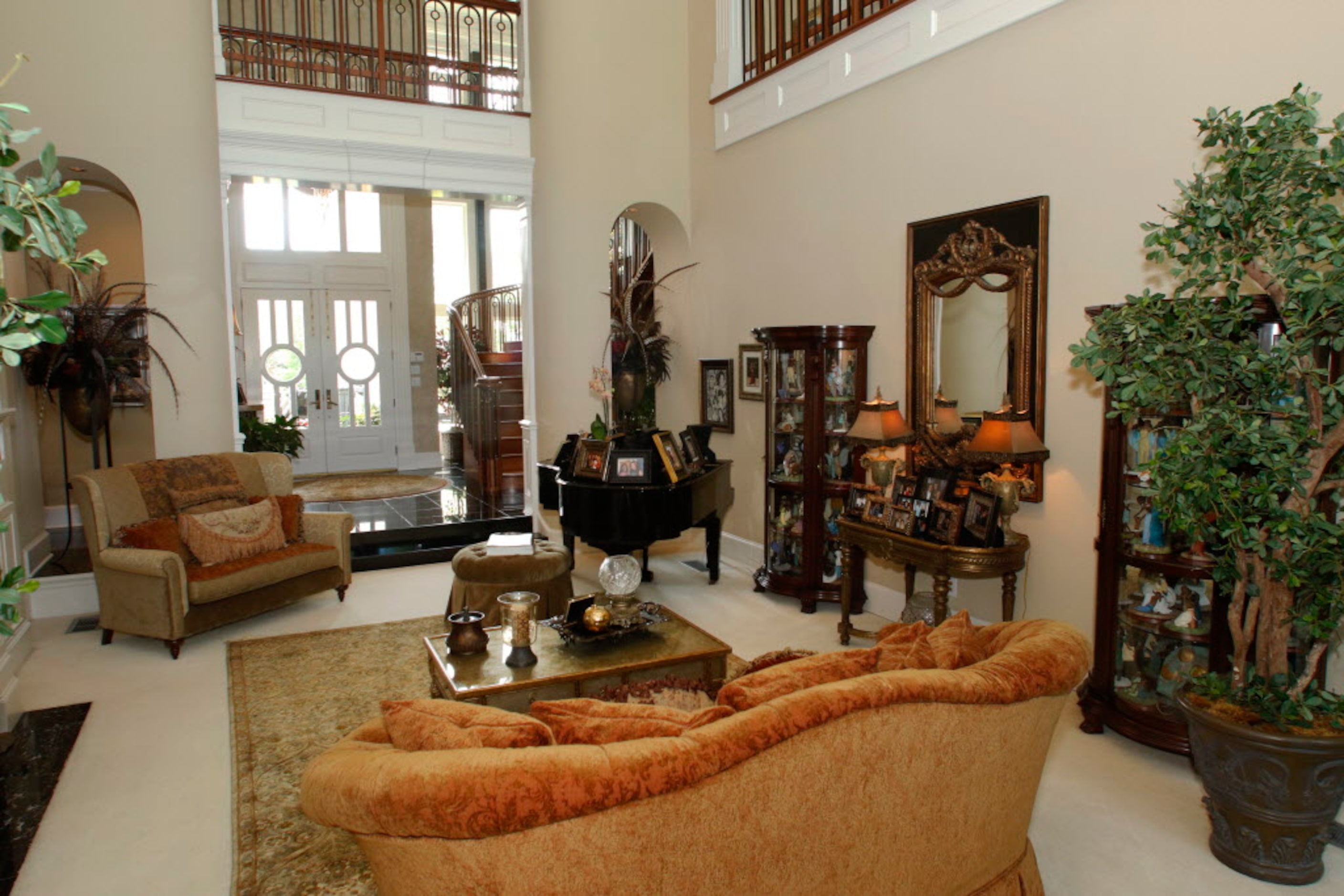 The formal living room in the home of former Dallas Cowboys running back Emmitt Smith and...