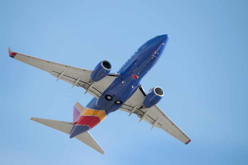 CHICAGO, IL - JANUARY 25:  A Southwest Airlines jet leaves Midway Airport on January 25,...
