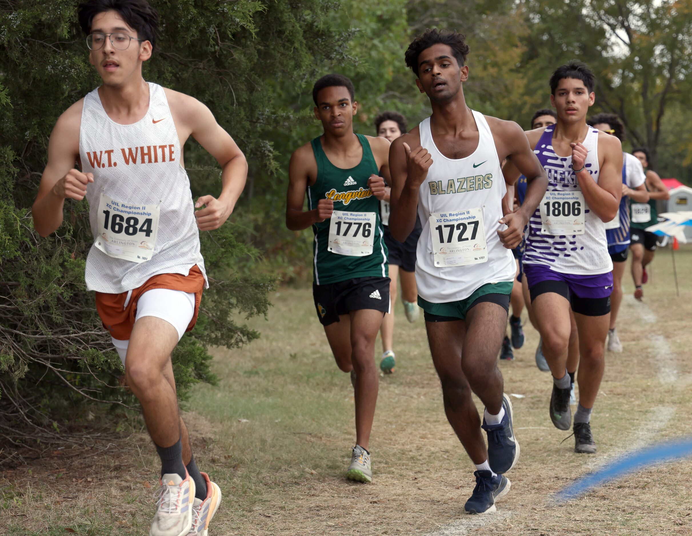 W.T. White senior Ruben Parra (1684), left, and Frisco Lebanon Trail senior Lohith Kola...