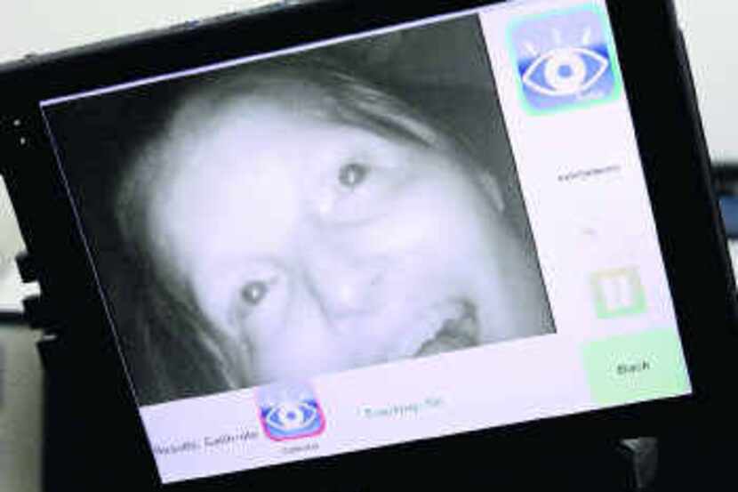 Connie Prilliman found her voice in the ERICA II, a device that tracks her eyes' movement to...