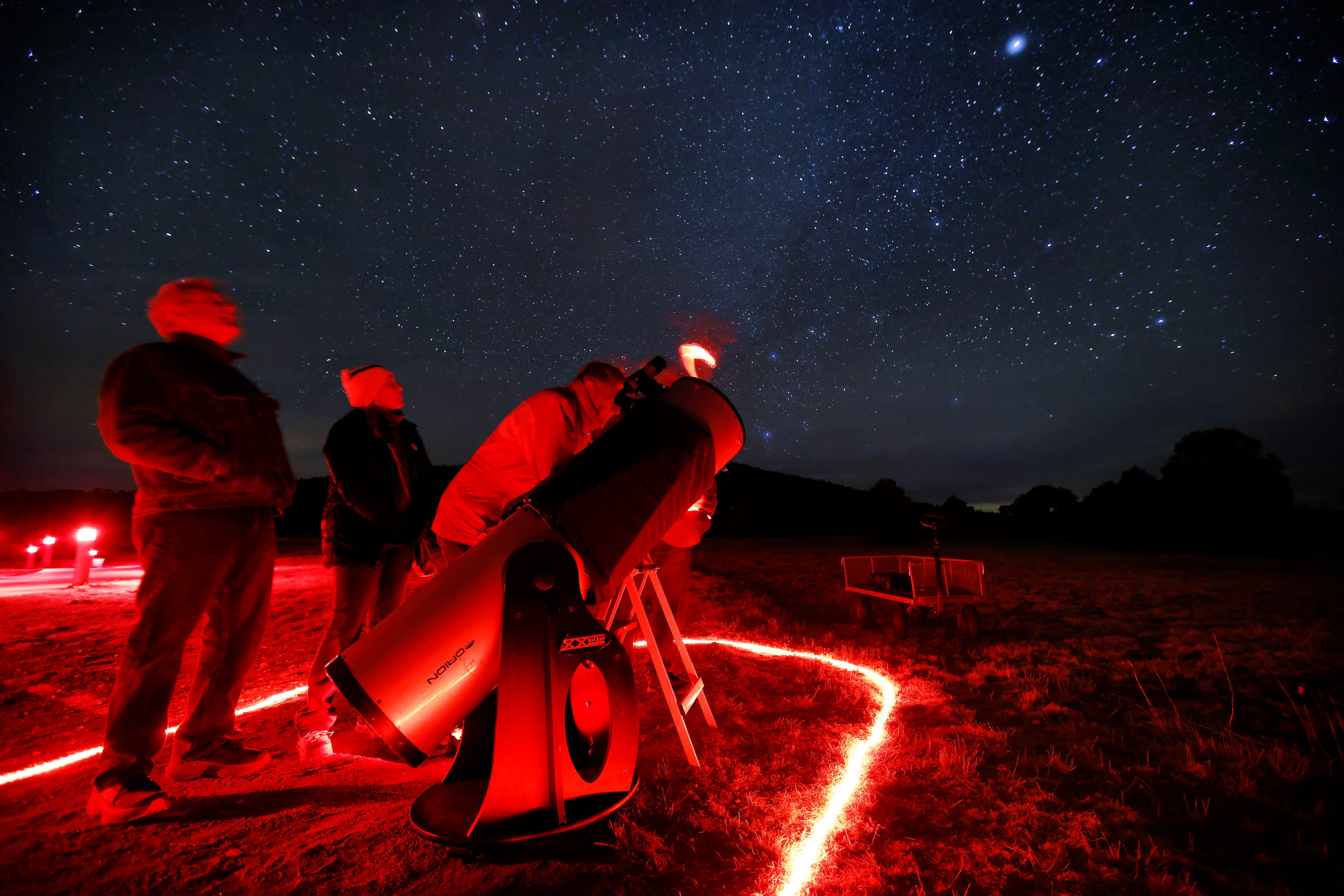 Visitors got to view celestial objects through a number of telescopes during a star party in...