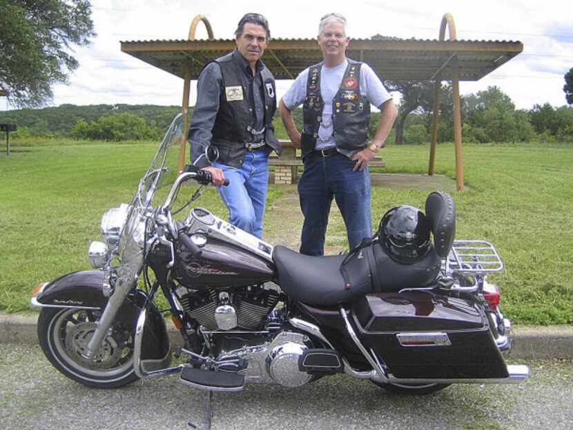Harley lover Perry, who's working to kick-start his presidential hopes, gets together every...