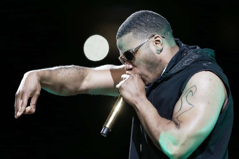 Nelly performing at American Airlines Center in Dallas on May 14, 2015. 