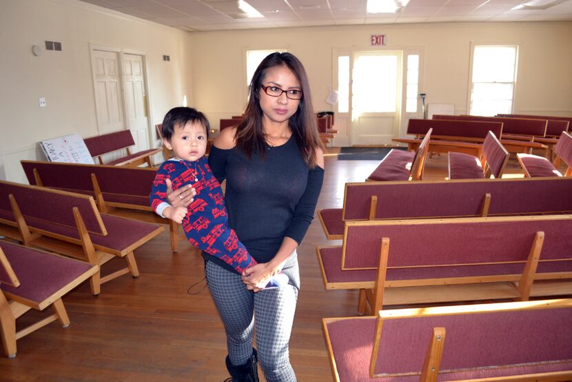 In this photo from December, Ingrid Encalada Latorre holds her one-year-old son at a Denver...