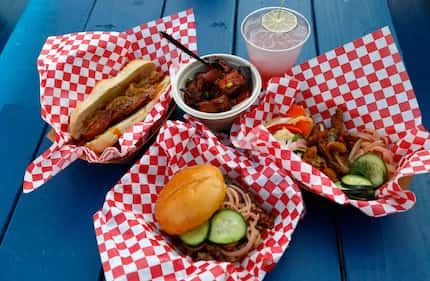 Downstairs at The Hub are two main restaurants serving sliders and barbecue. Both are...
