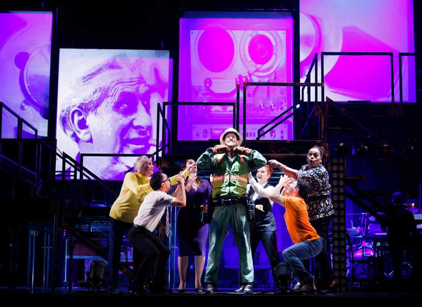 Dallas Theater Center's seven-member cast of "Working: A Musical" at their dress rehearsal...