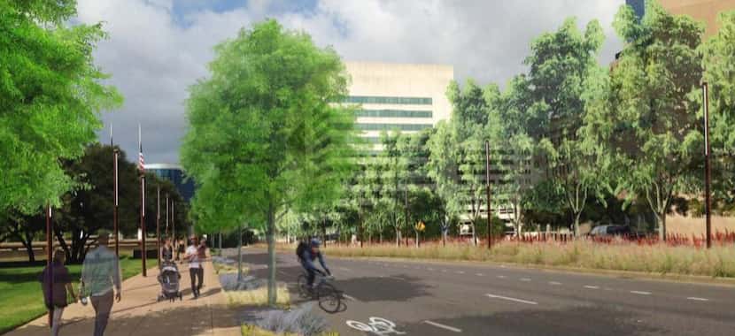  The Dallas City Hall Median Project, or at least the way it's supposed to look when it's...