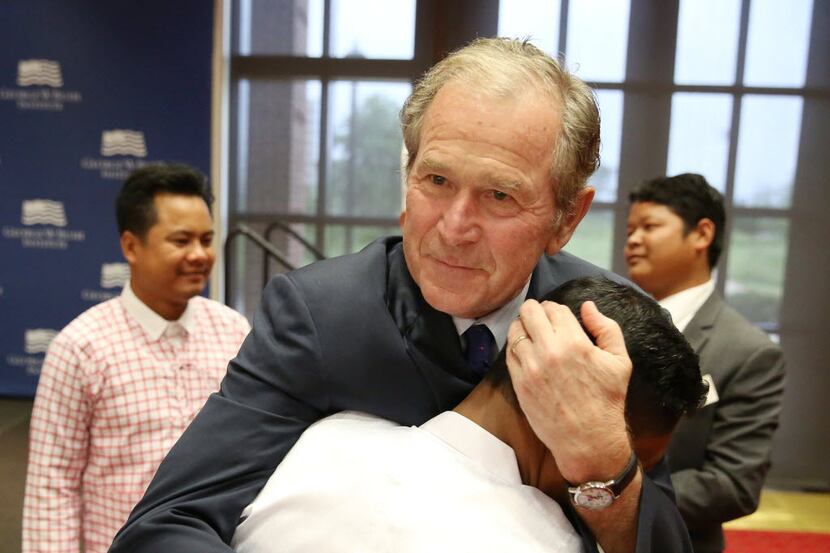  File photo of George Bush. (AP Photo/Ron Edmonds, File)