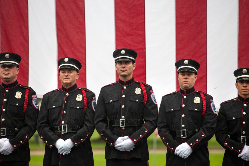 Matt Olson (from left), William Savage, Jason Fisch, William Hutton and Martin Mendoza of...