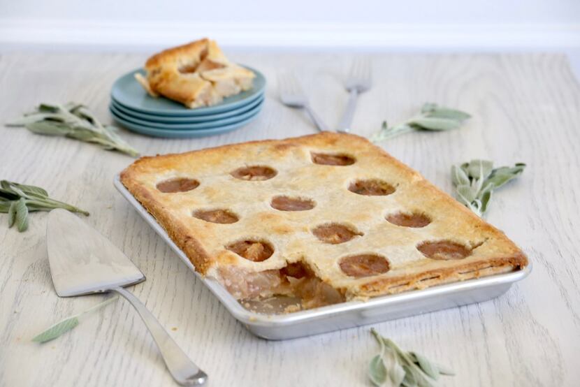 Caramelized Pear and Sage Slab Pie 