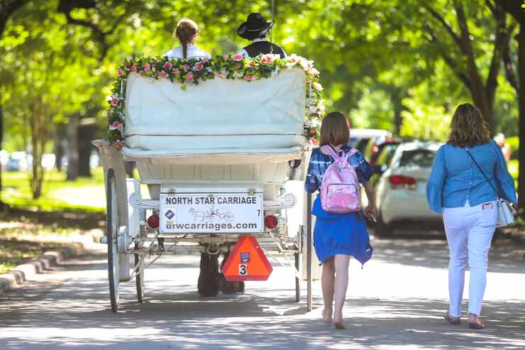 Take a ride in a horse-drawn carriage during the Swiss Avenue Historic District Mother's Day...