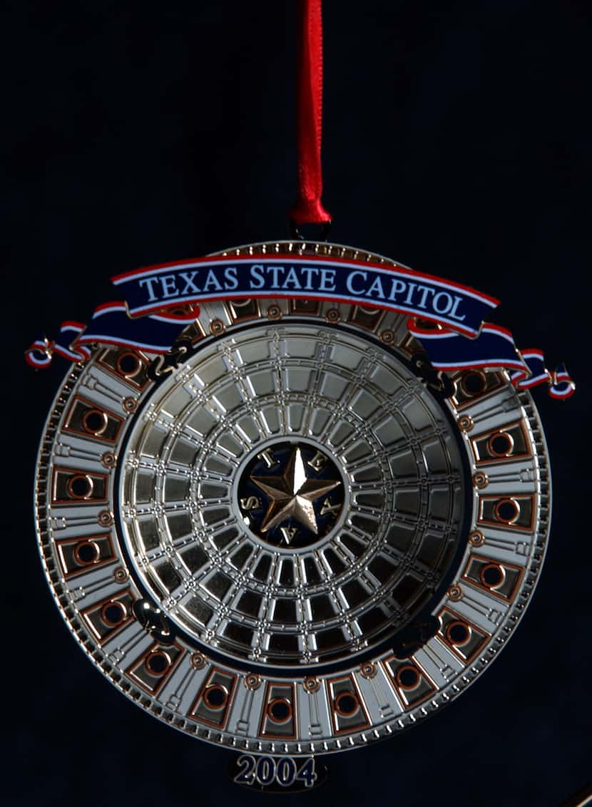 ORG XMIT: *S0411101709* The 2004 Texas ornament is shown in Richardson, Texas, Wednesday,...