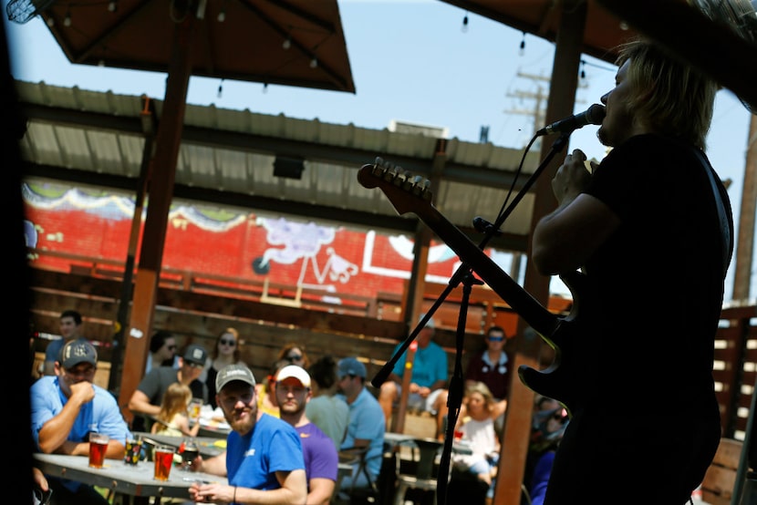 Stevie James performs with the Stevie James trio at Deep Ellum Brewing Company in Dallas on...