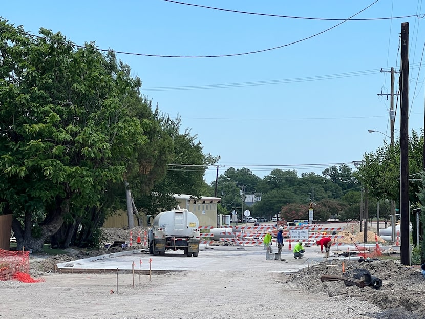 Construction on East Louisiana Street in McKinney on June 30, 2023. This is part of the...