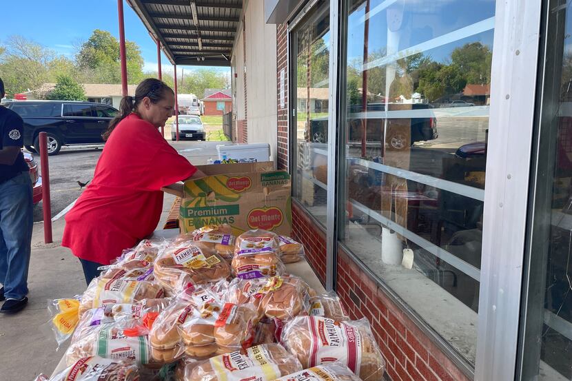 Tammy Armour, a Grand Prairie native, regularly donates food to Pan African Connections...