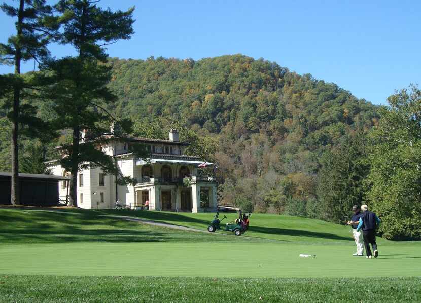 Visitors can golf  amid mountain beauty at two courses at the historic Omni Homestead Resort...