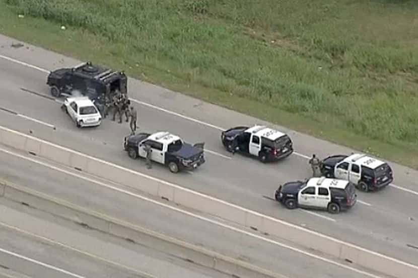  Fort Worth police used a tactical maneuver to end an hours-long pursuit at eastbound...