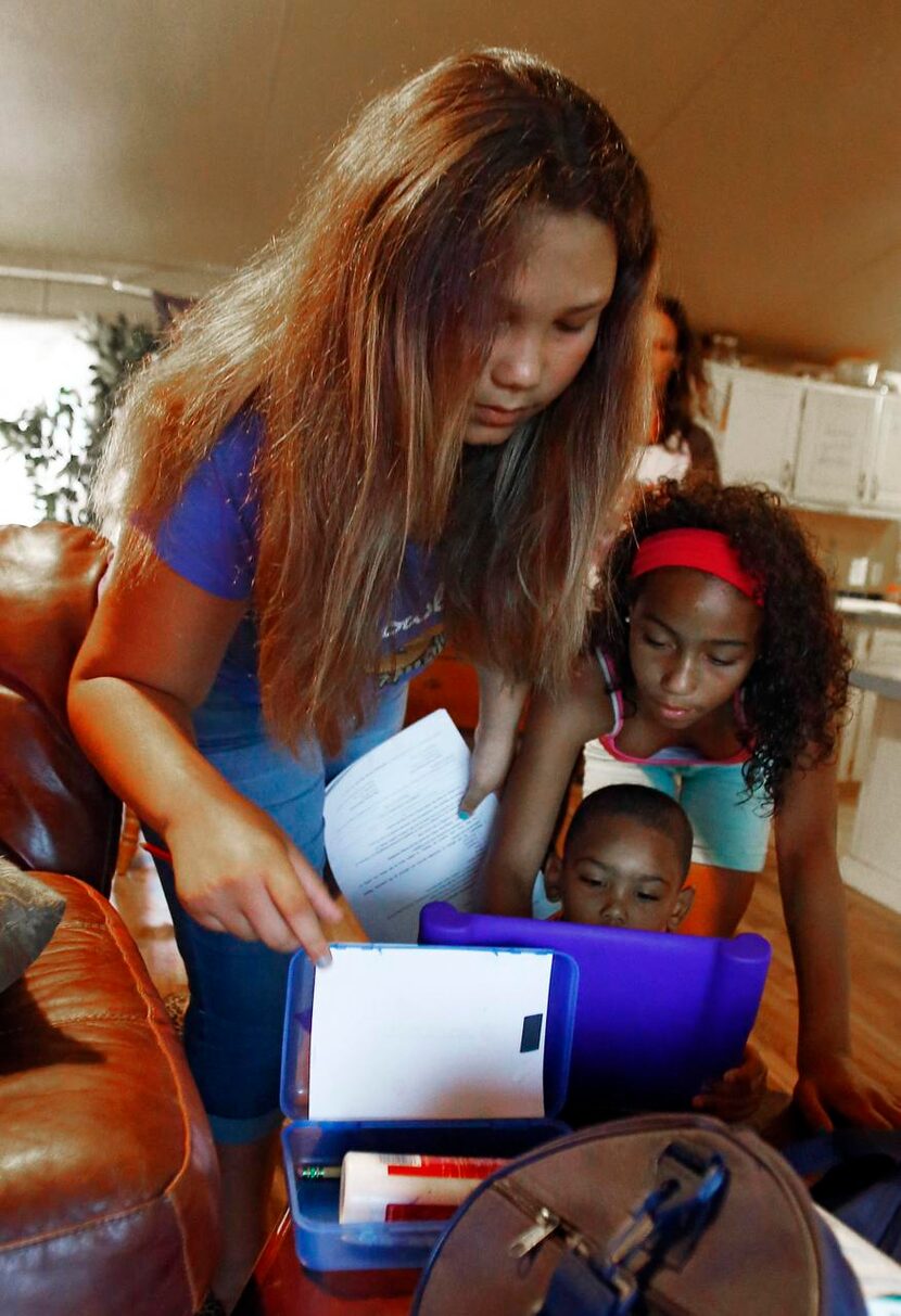 
Maleah Funk prepares for her trip to the Lone Star Leadership Academy as her brother Keaton...