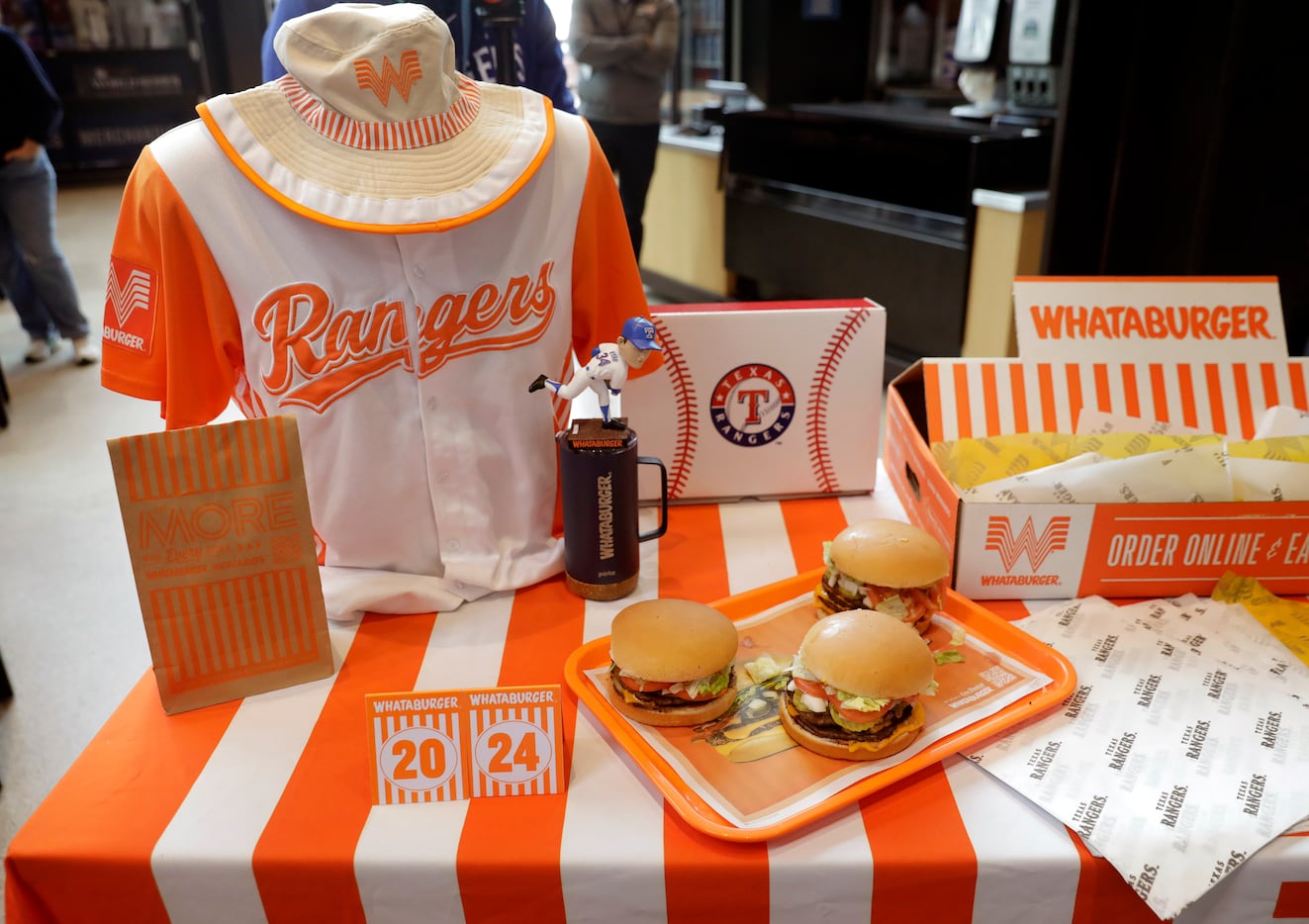 Whataburger is opening a restaurant inside Globe Life Field in Arlington as the Texas...