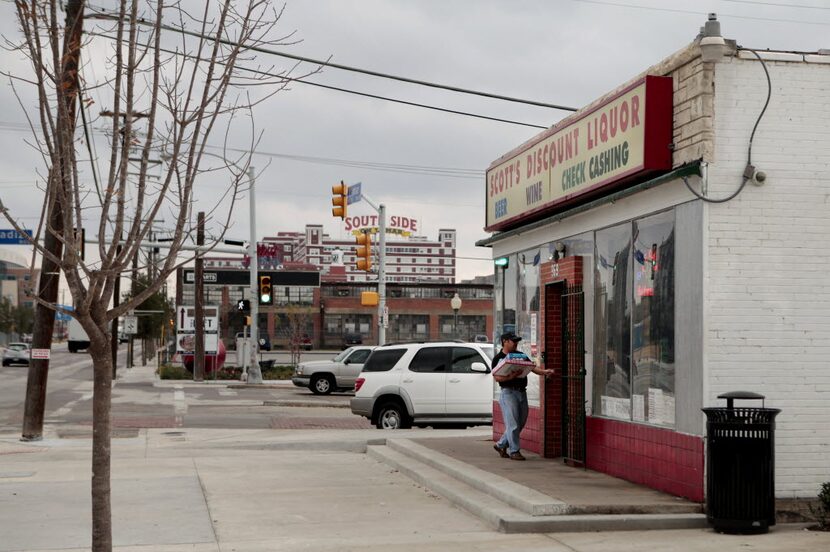 This is what the crosswalk looked like in 2012. Before it encroached on Lim's parking spots.