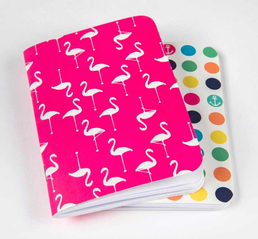 Flamingo themed notebooks by Amy Ruth Designs