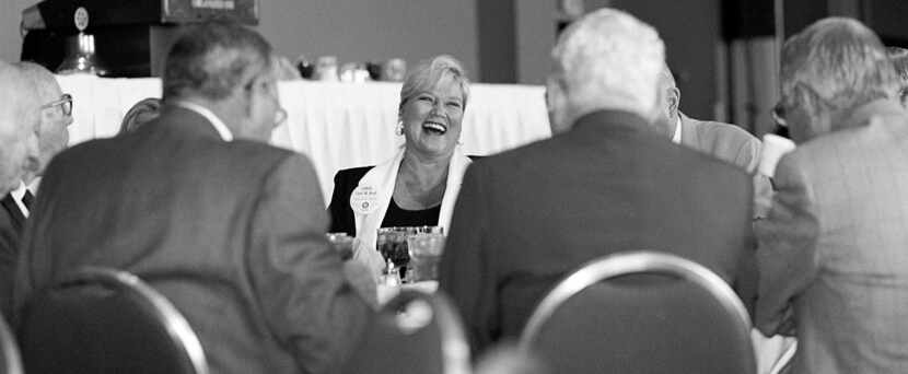 Carol Reed, president-elect of the Rotary Club, is shown at a 1995 luncheon at Union...