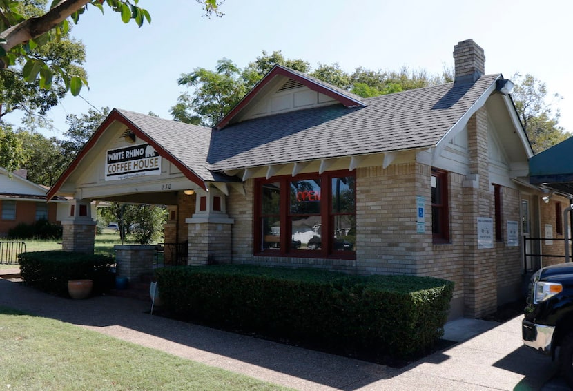 White Rhino Coffee, owned by Cedar Hill Councilman Chris Parvin, sits inside the town's...