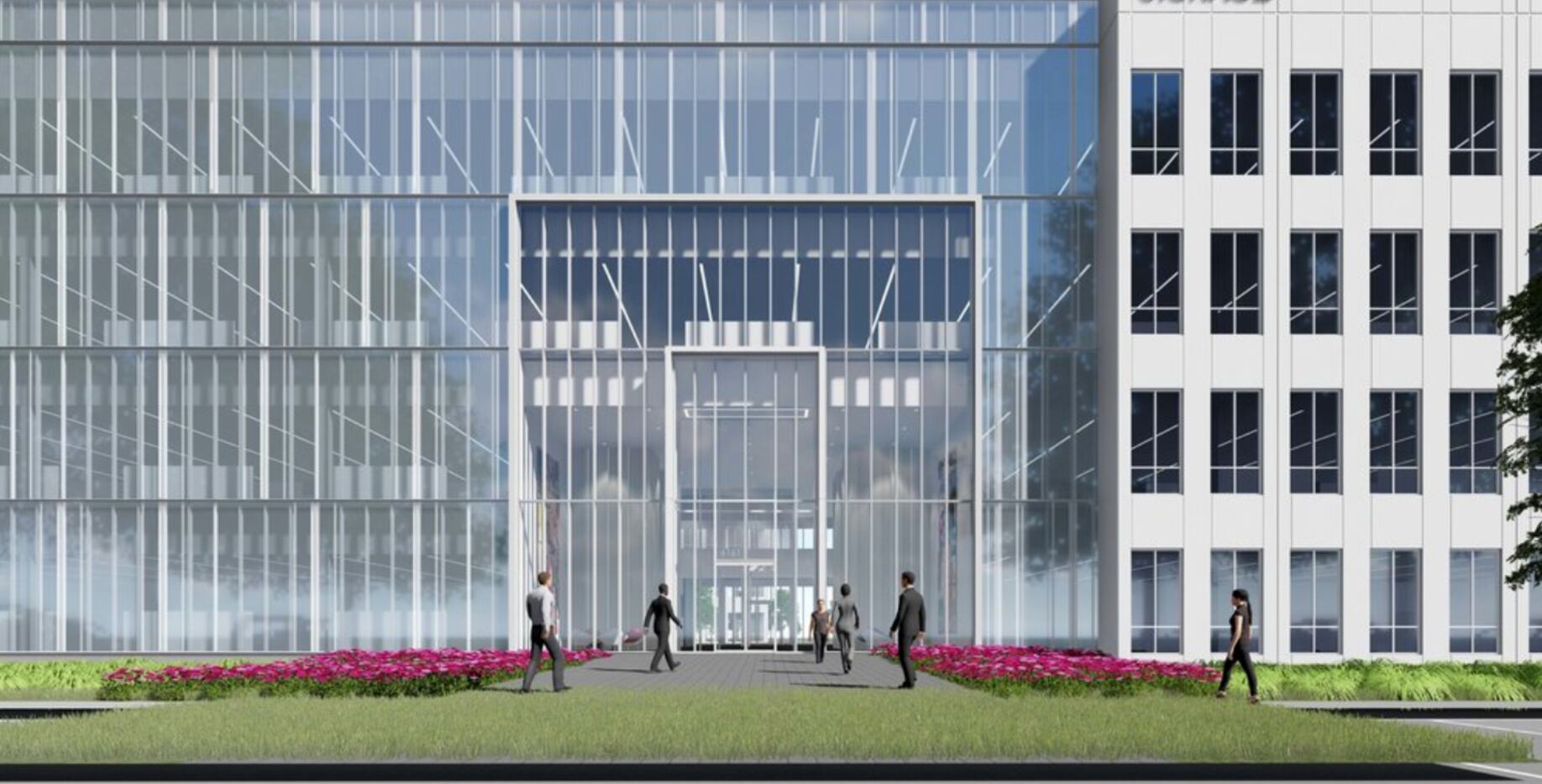 The 180,000-square-foot office building, shown in a rendering, is the first of up to five...
