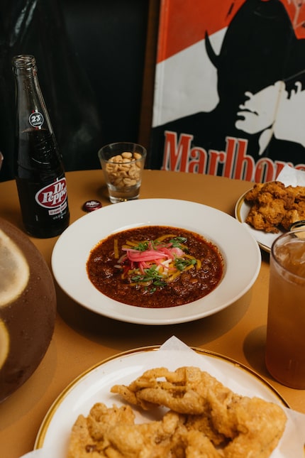 The Bandito Frito Chili Pie at Rodeo Cold is made of wagyu beef, fritos, cheese, garlic...