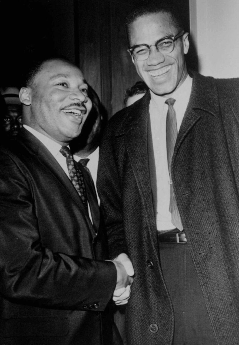 Dr. Martin Luther King Jr. and Malcolm X met only once and only briefly. (AP Photo/Henry...