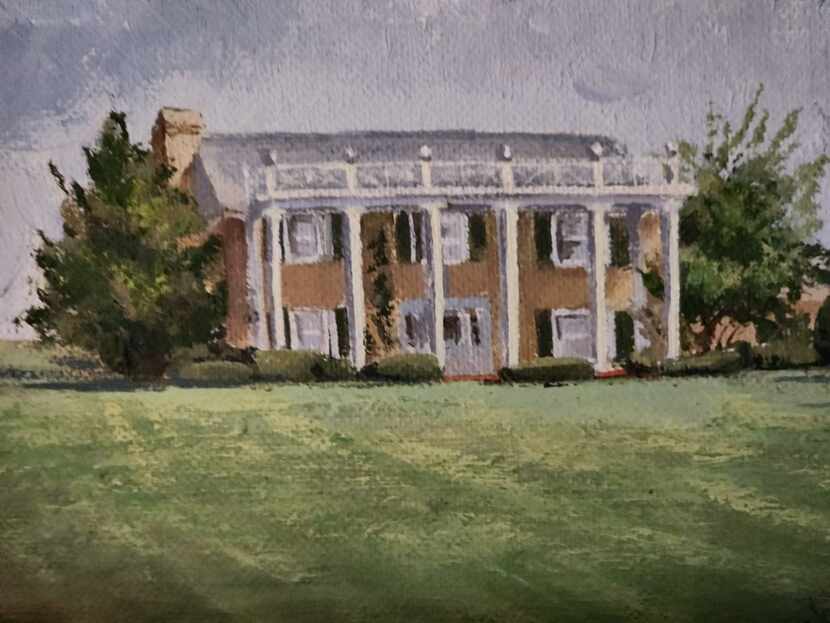 A painting of the McCutchin home in Far North Dallas. The McCutchin family owned 250 acres...