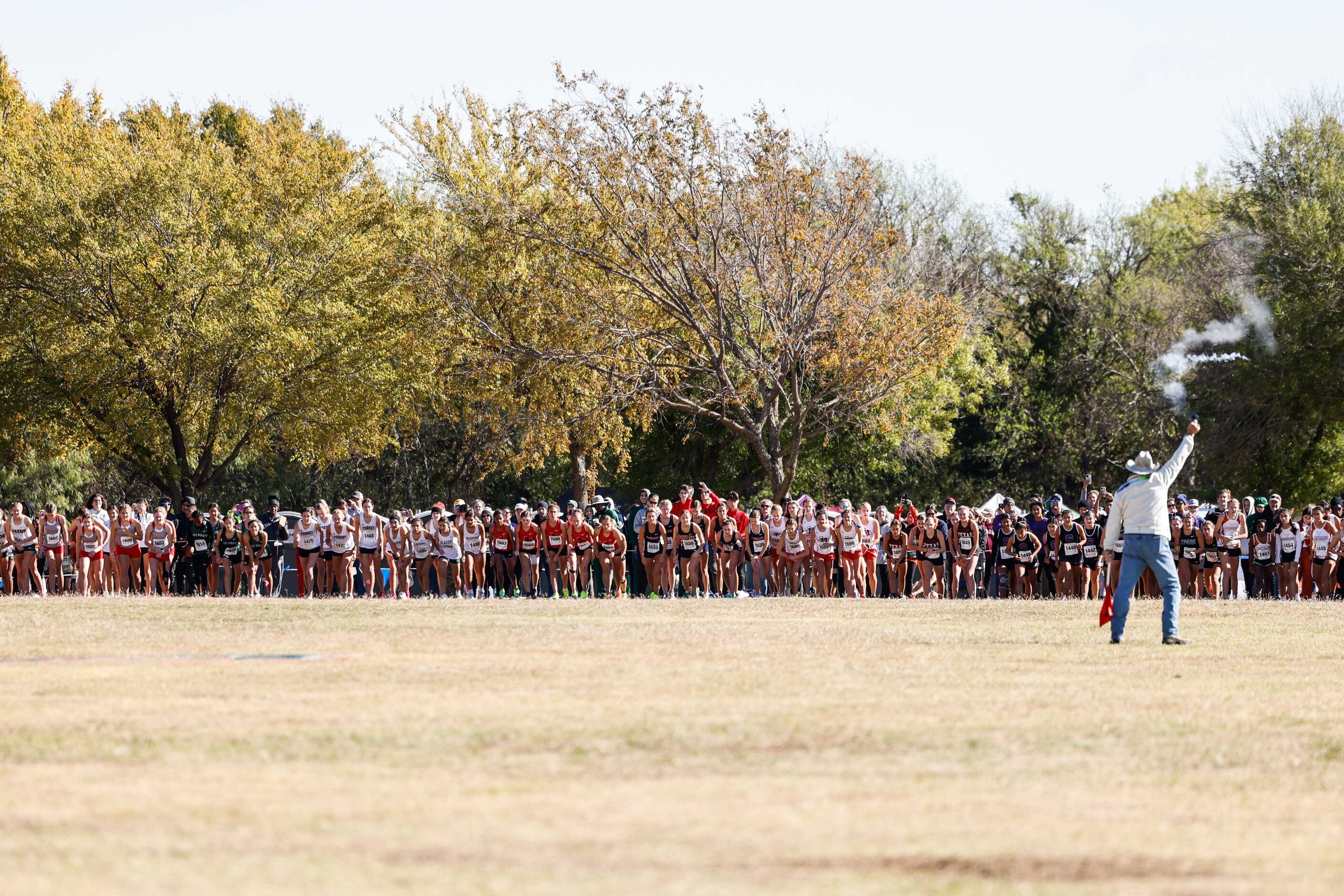 Class 5A girls UIL Region Cross Country Championships starts at Lynn Creek Park in Grand...