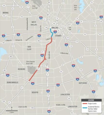 Work began Wednesday on with a groundbreaking for I-35E in southern Dallas