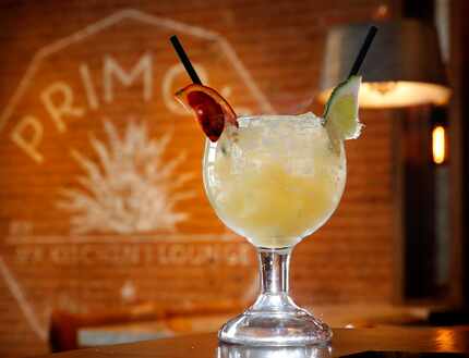 Most of Primo's cocktails cost $14. Here's the La Firma margarita which is made with lime,...