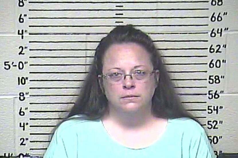 
 “God’s moral law conflicts with my job duties,” Rowan County Clerk Kim Davis said in her...