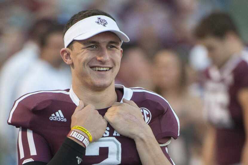 Johnny Manziel has the same kind of crooked smile as his great-grandfather Bobby Manziel...