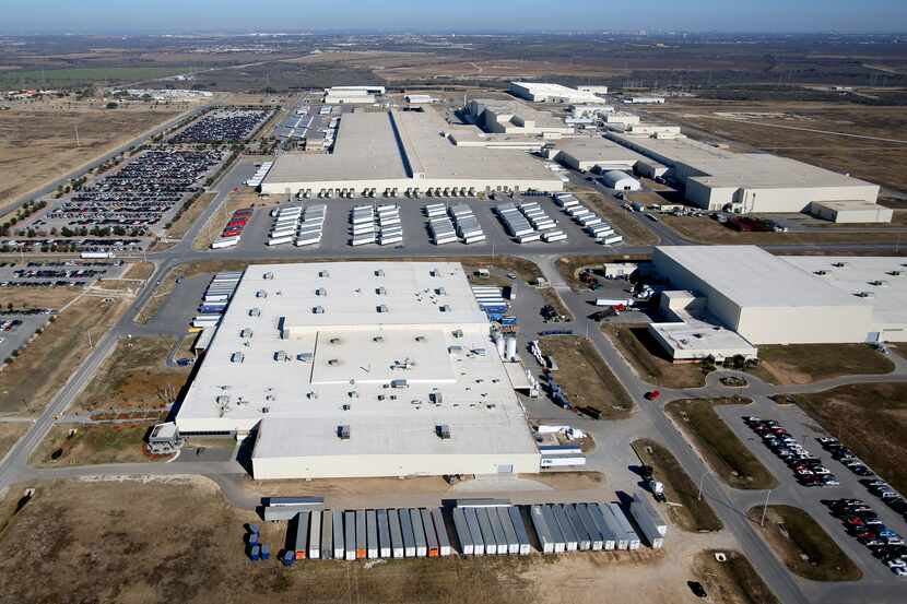 The Toyota Motor Manufacturing Texas Inc. plant in south Bexar County is seen in this 2013...